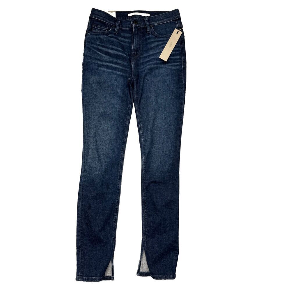 NWT Hudson Nico Mid Rise Super Skinny Jeans 25 (26x27.5) Fossil Blue Split Ankle